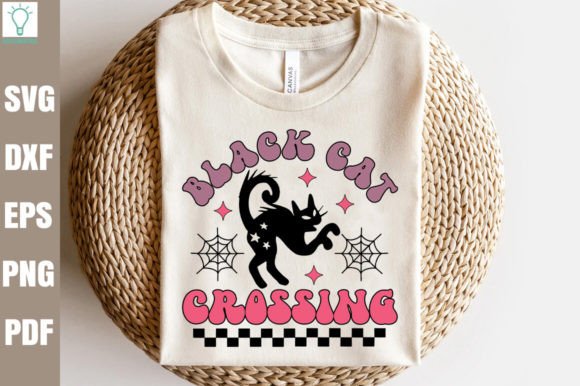 Black Cat Crossing Retro SVG Review