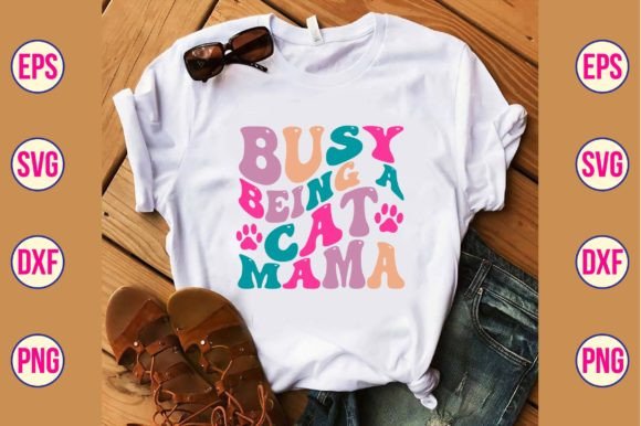 Busy Being a Cat Mama Retro Svg Review