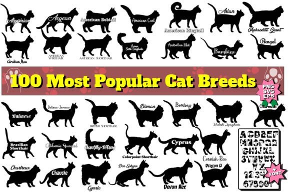 Cat Breeds Silhouette Embroidery Design Review