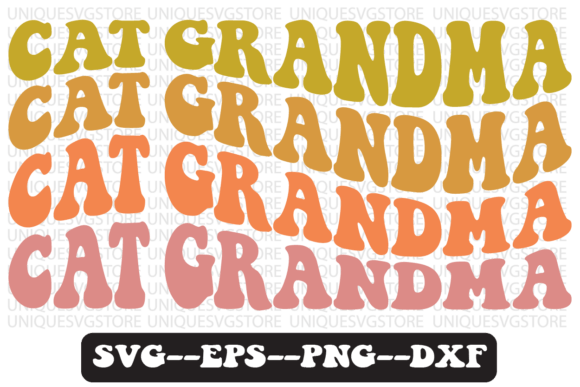 Cat Grandma Groovy Retro Svg Design Review