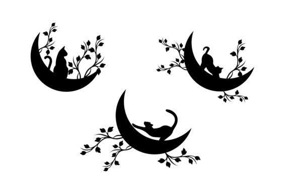 Cat Moon Floral Svg Review for Embroidery Projects