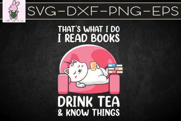 Cat Reads Drinks Tea SVG Review
