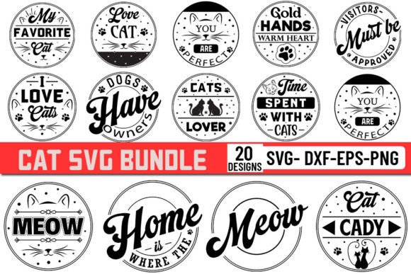 Cat Round Sign Svg Bundle Review