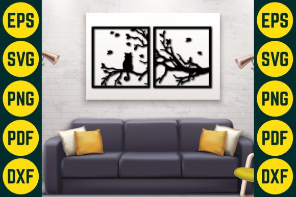 Cat Wall Decor Laser Cut SVG Design 2 Review
