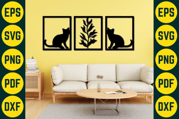 Cat Wall Decor Laser Cut SVG Design 3 Review