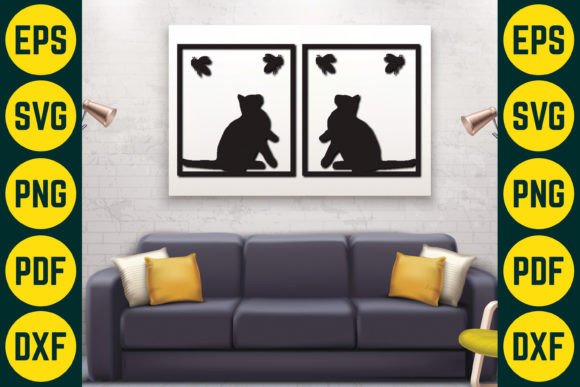 Cat Wall Decor Laser Cut SVG Design 8 Review