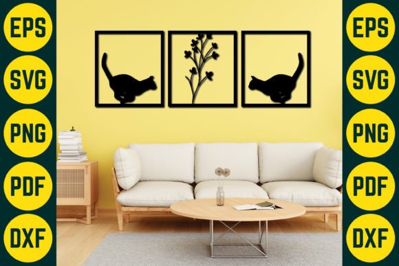 Cat Wall Decor Laser Cut SVG Design 9 Review