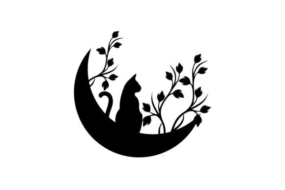 Cat with Flower Moon Svg Review