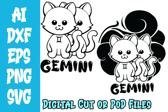Gemini Kitten Elemental Background SVG Review