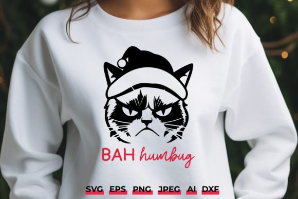 Grumpy Christmas Cat Bah Humbug Xmas SVG Review