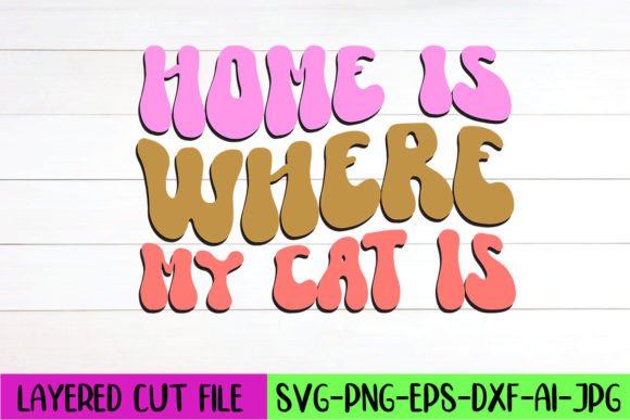 Home is Where My Cat is Retro SVG Design Review