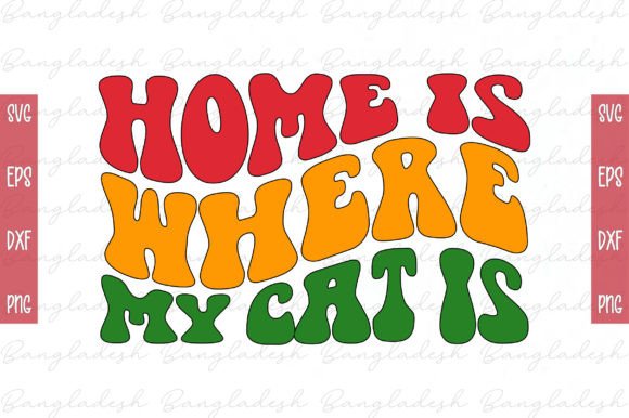 Home is Where My Cat is Retro Svg Review
