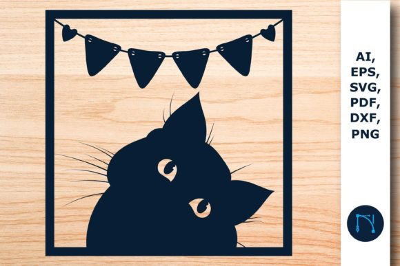 Laser Cut Peeking Cat in Window SVG Review