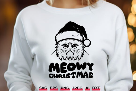 Meowy Christmas SVG Grumpy Persian Cat Review